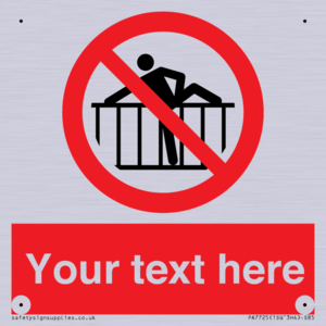 Custom prohibition do not cross barrier